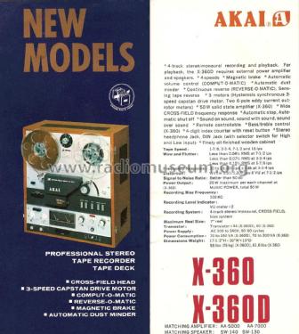Tape Recorder X-360D; Akai Electric Co., (ID = 1922746) R-Player