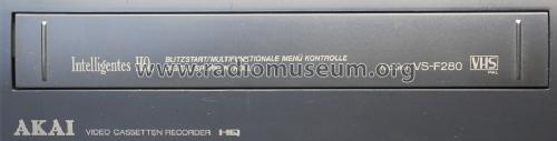 Video Cassetten Recorder VS-F280; Akai Electric Co., (ID = 1528889) R-Player
