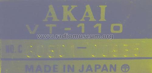 Portable Video Tape Recorder VT-110; Akai Electric Co., (ID = 1938441) Enrég.-R