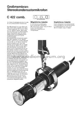 Condenser Microphone C422; AKG Acoustics GmbH; (ID = 1880918) Microphone/PU