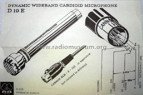 D19E; AKG Acoustics GmbH; (ID = 643634) Microphone/PU