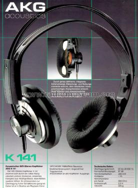 Monitor Kopfhörer K 141; AKG Acoustics GmbH; (ID = 2051663) Parlante