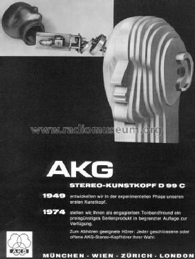 Stereo-Kunstkopf Harry D99C; AKG Acoustics GmbH; (ID = 763928) Microphone/PU