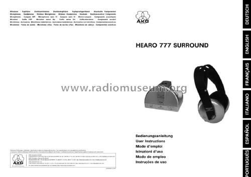Hearo 777 Surround; AKG Acoustics GmbH; (ID = 2676544) Speaker-P