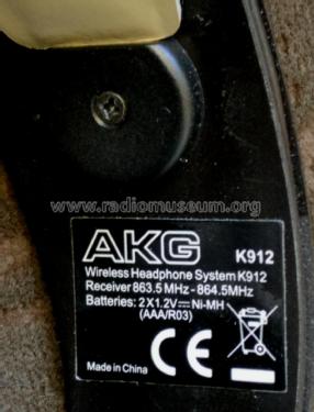 Wireless Headphone System K 912; AKG Acoustics GmbH; (ID = 2355416) Altavoz-Au