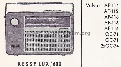 Kessy Lux L 600/3700; Akkord-Radio + (ID = 1438711) Radio