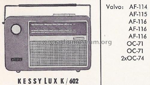 Kessy Lux K 602/4100; Akkord-Radio + (ID = 1438708) Radio