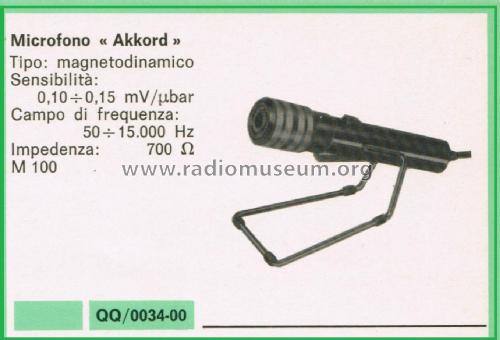 Microfono Akkord M 100; Unknown - CUSTOM (ID = 3127637) Microfono/PU