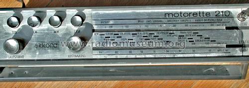 Motorette 210/7800; Akkord-Radio + (ID = 1008079) Radio
