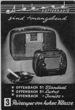 Offenbach 51 Luxus; Akkord-Radio + (ID = 222543) Radio