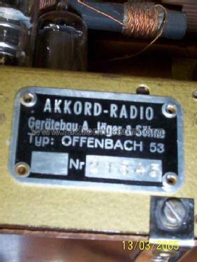 Offenbach 53; Akkord-Radio + (ID = 103893) Radio