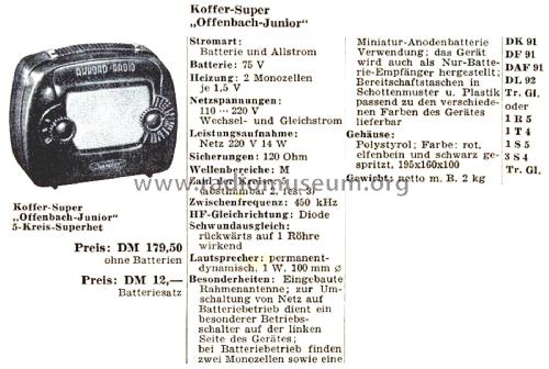 Offenbach Junior; Akkord-Radio + (ID = 2790512) Radio