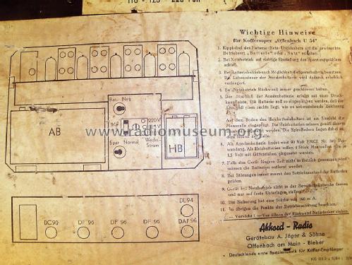 Offenbach Standard U54; Akkord-Radio + (ID = 1295099) Radio