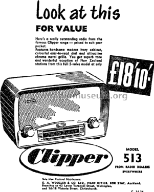 Clipper 513; Akrad Radio (ID = 2846032) Radio