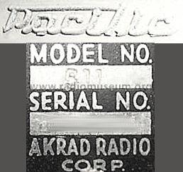 Pacific 511; Akrad Radio (ID = 653385) Radio