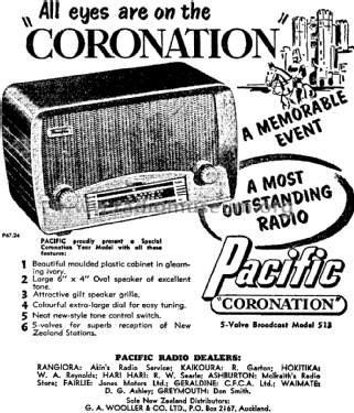 Pacific Coronation 513; Akrad Radio (ID = 2846051) Radio