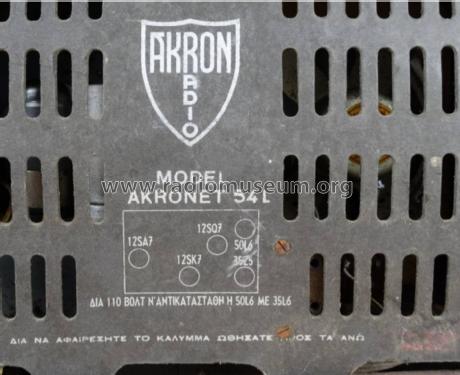 Akronet 54L ; Akron Radio; where? (ID = 2637094) Radio