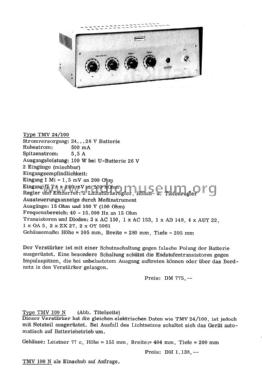 Transistorverstärker TMV 100N; Akustika, Herbert (ID = 1948239) Verst/Mix