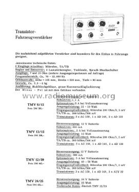 Transistorverstärker TMV 24/25 ; Akustika, Herbert (ID = 1948244) Ampl/Mixer