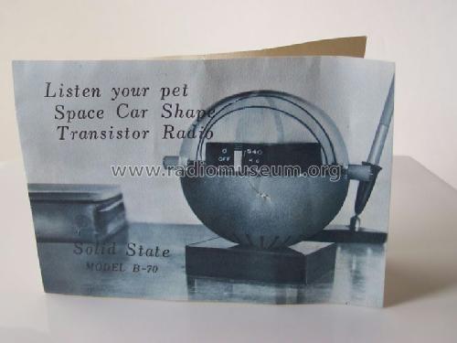 The Space Age Space Car Shape Transistor Radio B-70 ; Alaron Inc.; Auburn (ID = 991029) Radio