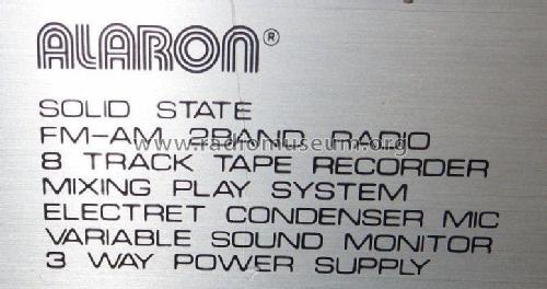 Solid State FM-AM 2Band Radio 8 Track Tape Recorder B-848; Alaron Inc.; Auburn (ID = 1736368) Radio