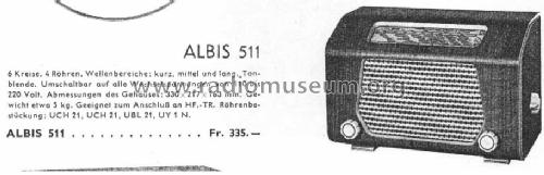 511; Albis, Albiswerke AG (ID = 45368) Radio