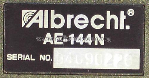 VHF FM Transceiver AE-144N; Albrecht Marke, (ID = 2585587) Amat TRX