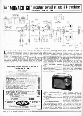 Monaco 60 ; Alfar Electronic; (ID = 2413882) Radio