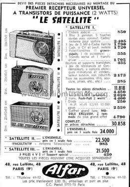 Satellite III ; Alfar Electronic; (ID = 2510877) Radio