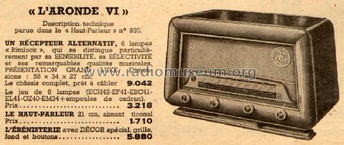 L'Aronde VI ; Alfar Electronic; (ID = 535990) Radio