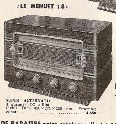 Le Menuet 18; Alfar Electronic; (ID = 506044) Radio