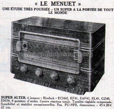 Menuet ; Alfar Electronic; (ID = 537817) Radio