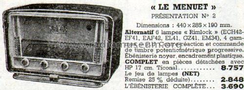 Menuet ; Alfar Electronic; (ID = 588820) Radio