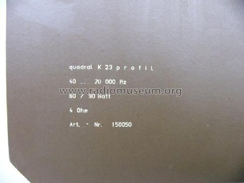 Quadral K23 Profil; All-Akustik, (ID = 1583625) Altavoz-Au