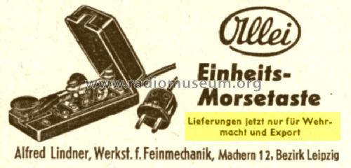 Einheits-Morsetaste ; Allei, Alfred (ID = 1700467) Morse+TTY