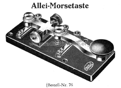 Einheits-Morsetaste ; Allei, Alfred (ID = 418469) Morse+TTY