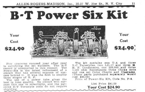 B-T Power Six ; Allen-Rogers-Madison (ID = 2635131) Kit