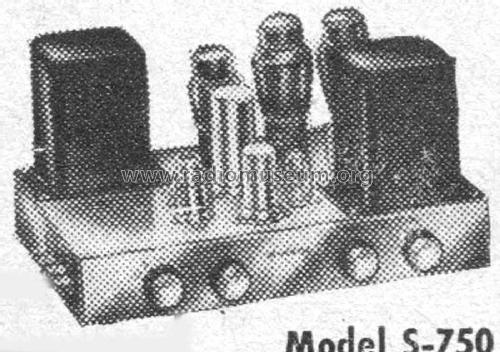 20 Watt Amplifier S-750; Allied Radio Corp. (ID = 2080755) Ampl/Mixer