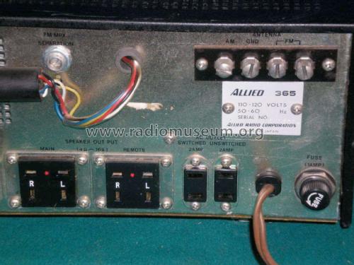 Allied Solid State Stereophonic Receiver 365 Cat. no. 14B5072 U; Allied Radio Corp. (ID = 1915744) Radio