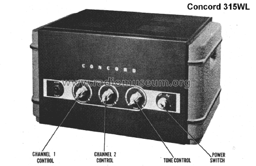 Concord 315WL; Allied Radio Corp. (ID = 1458737) Ampl/Mixer