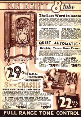 Knight 8 Tube 9733; Allied Radio Corp. (ID = 3158785) Radio