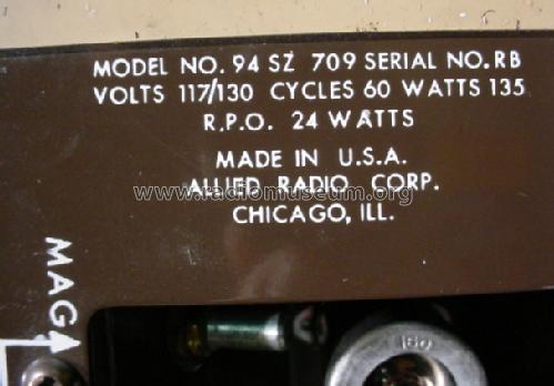 Knight 94SZ709; Allied Radio Corp. (ID = 1243190) Ampl/Mixer