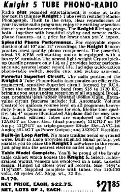 Knight D-170 Phono-Radio; Allied Radio Corp. (ID = 671620) Radio