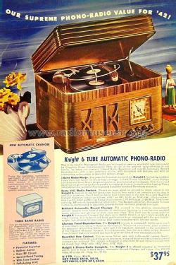 Knight D-175 Automatic Phono Radio; Allied Radio Corp. (ID = 1476009) Radio