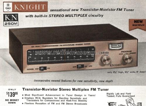 Knight FM Multiplex Stereo Tuner KN 250M; Allied Radio Corp. (ID = 3004235) Radio