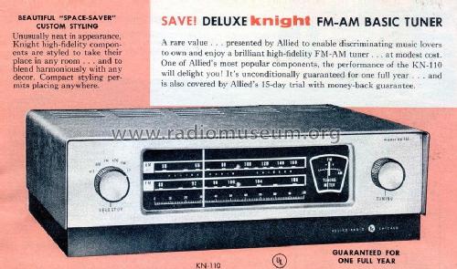 Knight KN-110 Ch= 92SX403; Allied Radio Corp. (ID = 1752421) Radio