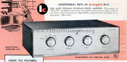 Knight mini-fi KN-510 Ch= 92SX409; Allied Radio Corp. (ID = 1752415) Ampl/Mixer