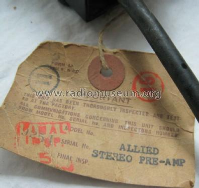 Knight stereo preamp KN-700 Ch= 92SX406; Allied Radio Corp. (ID = 2758500) Ampl/Mixer