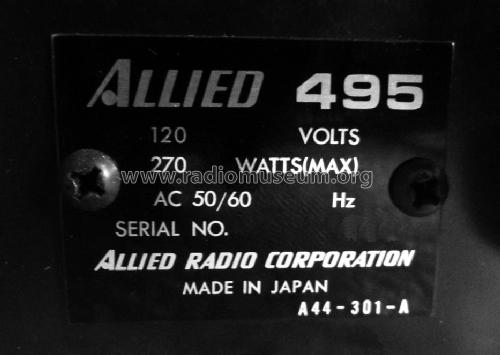 Solid State Stereophonic Receiver 495; Allied Radio Corp. (ID = 1638540) Radio