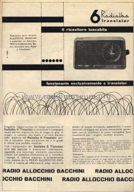 Radialba 6 Transistor 2010; Allocchio Bacchini (ID = 1853688) Radio